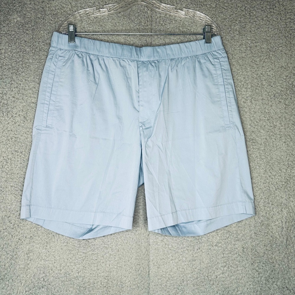 COS Mens Light Blue Cotton Blend Pull On Casual Shorts Size L